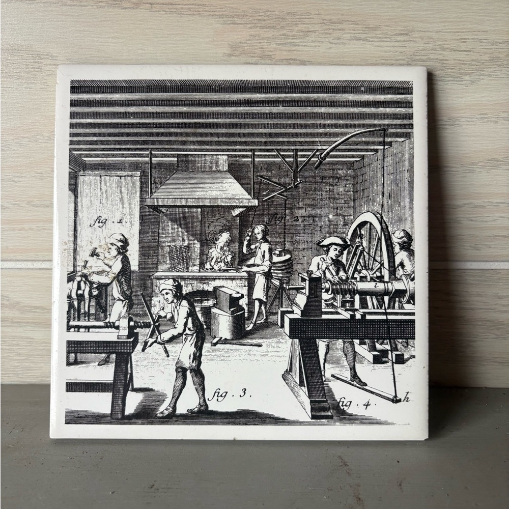 Vintage Climax Molybdenum USA Industrial Revolution Decorative Tile Trivet